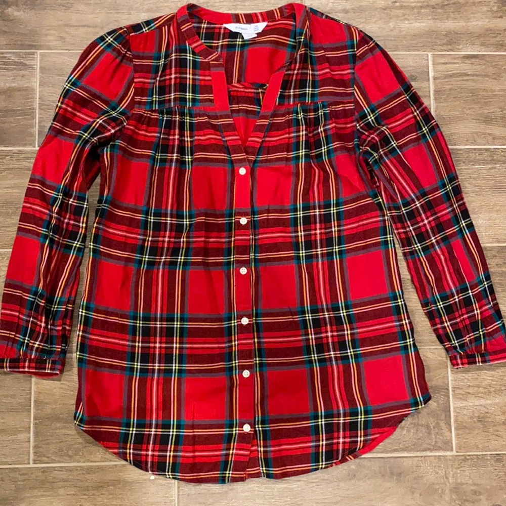 Old Navy Plaid Tunic Shirt